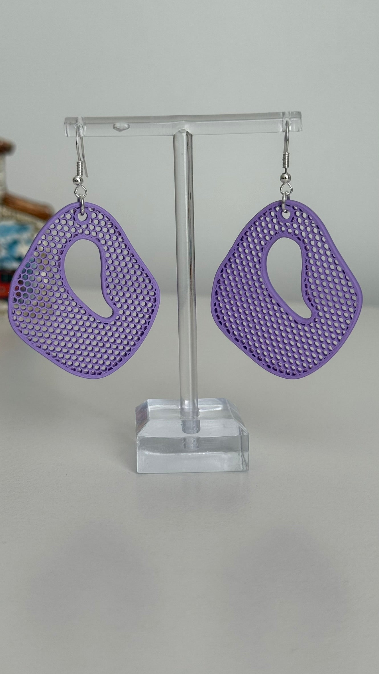 Honeycomb Ripple – Bold- 3D Printed Earrings