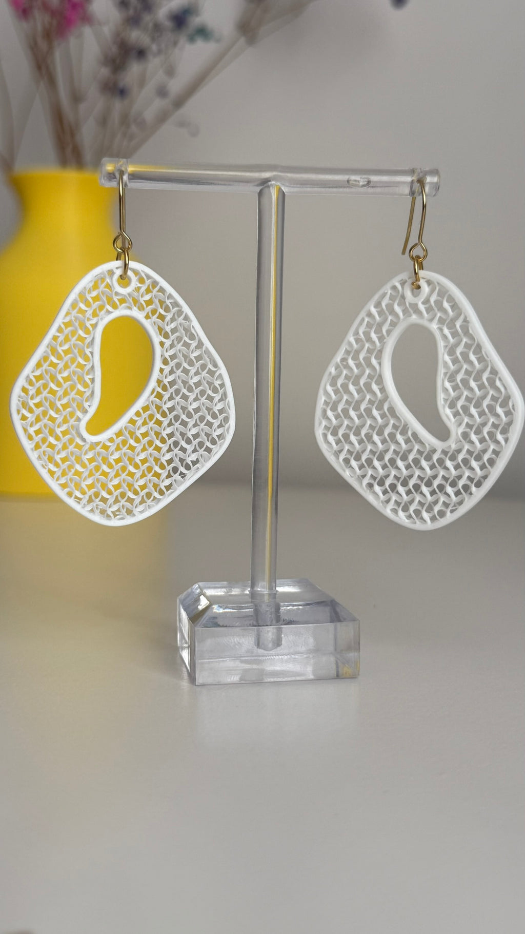 Ripple Lace – Breezy - 3D Printed Earrings