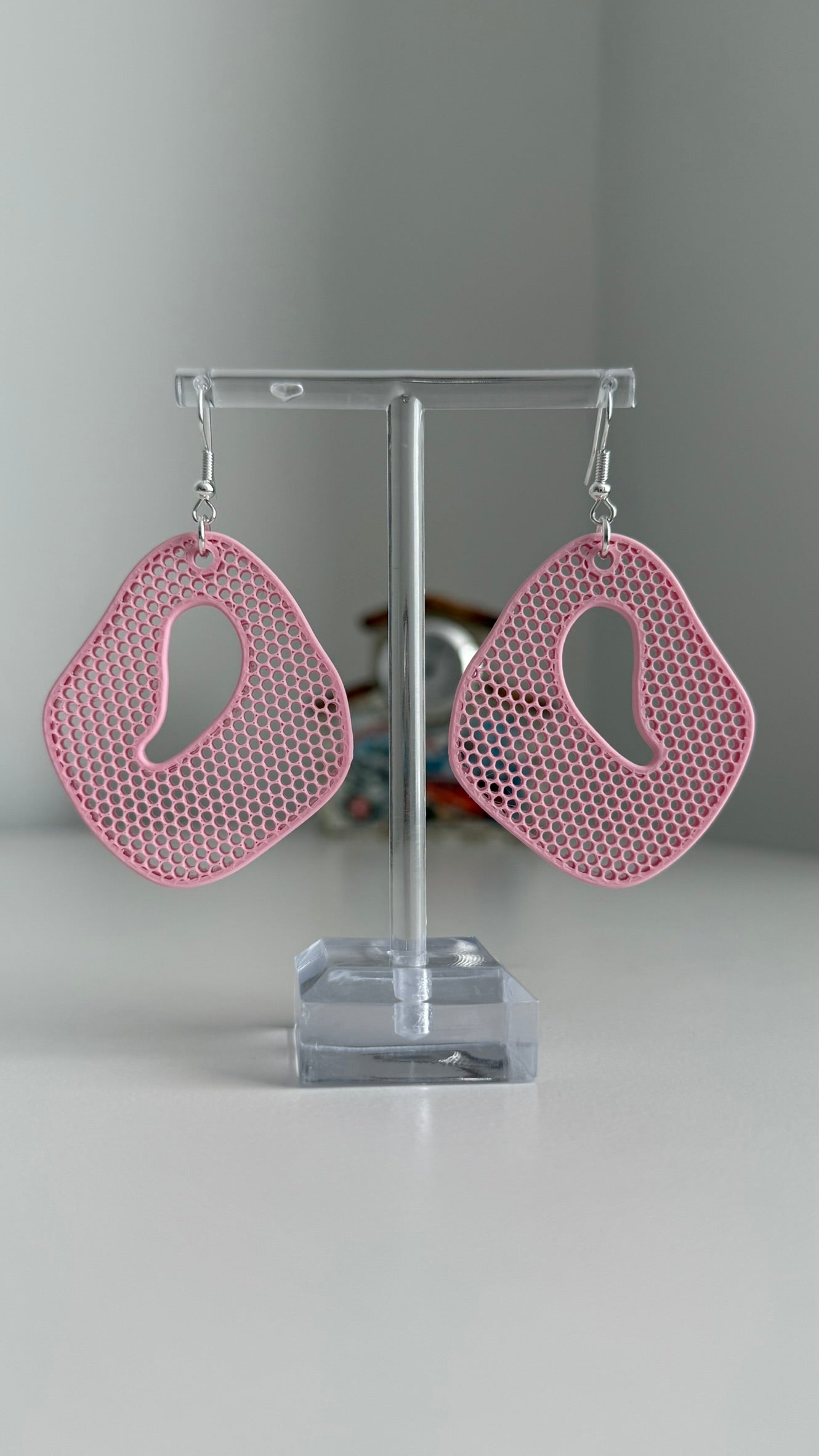 Honeycomb Ripple – Bold- 3D Printed Earrings