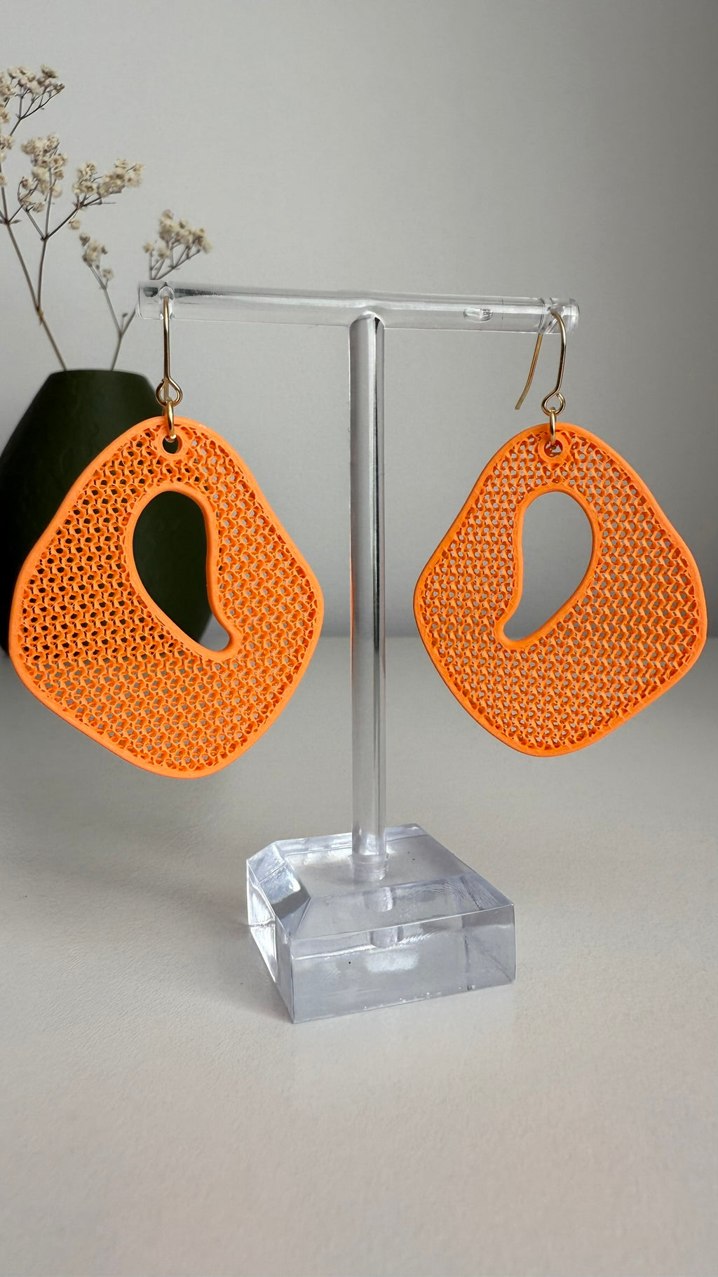 Ripple Lace – Bold- 3D Printed Earrings