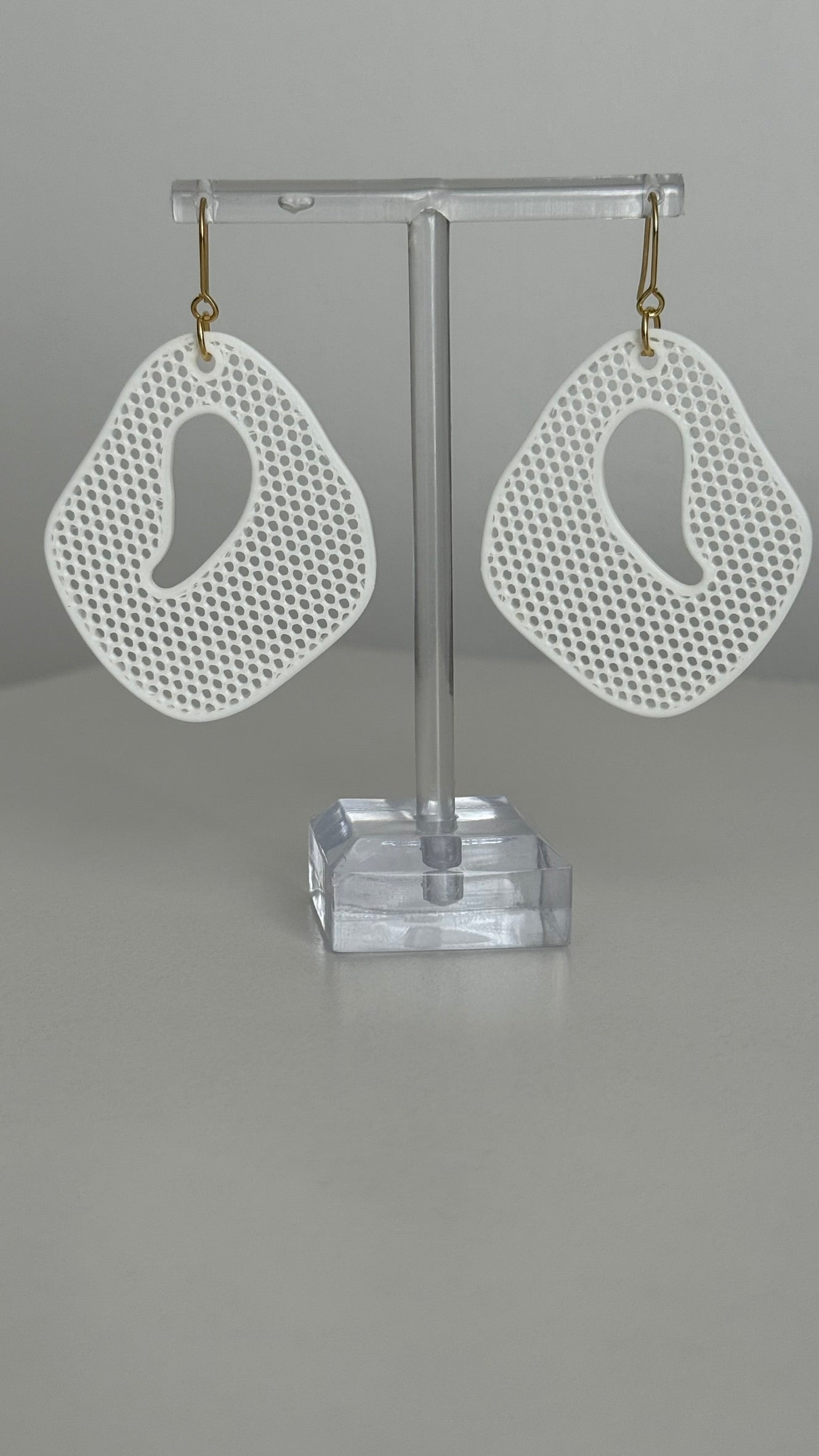 Honeycomb Ripple – Bold- 3D Printed Earrings