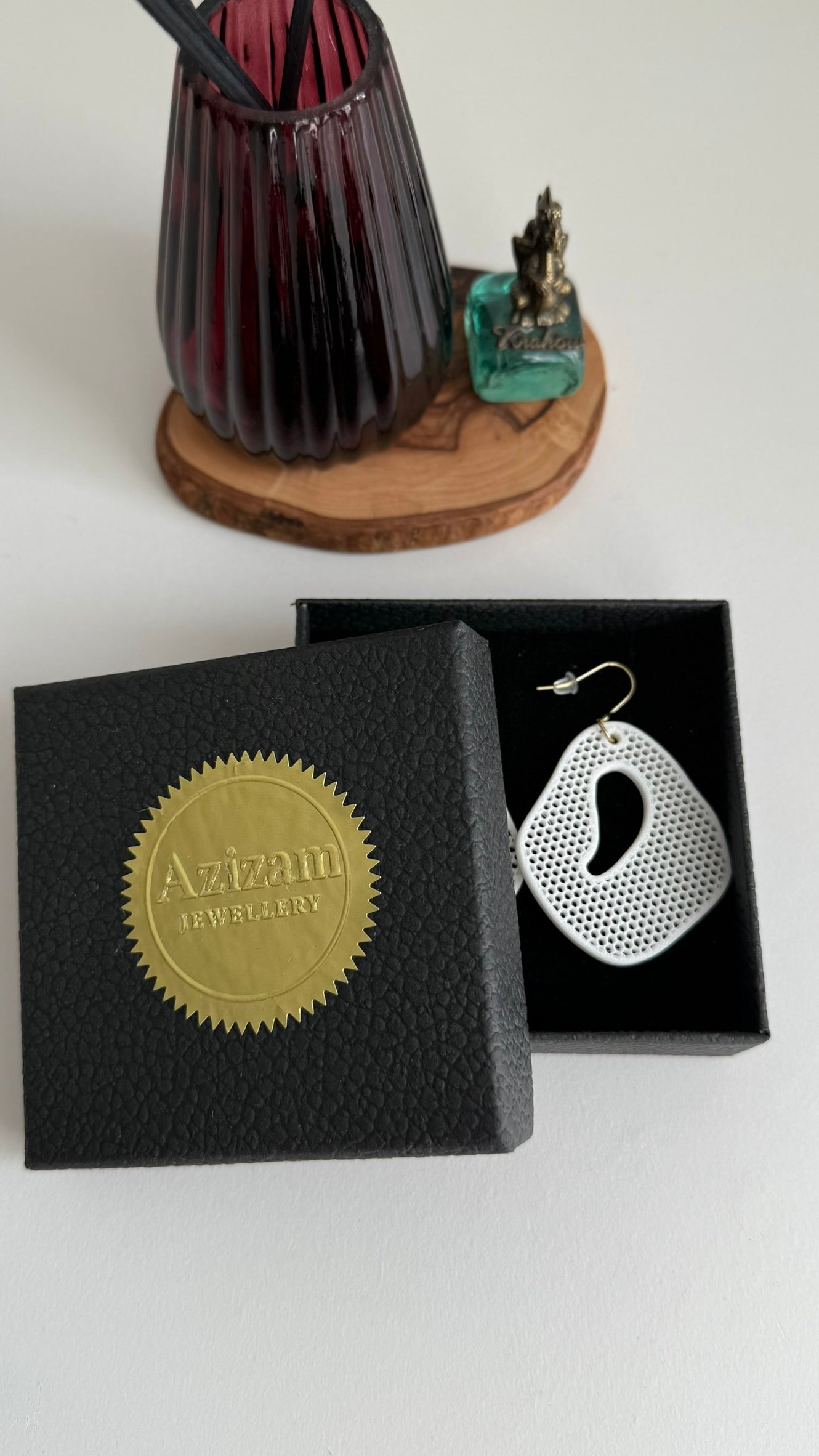 Honeycomb Ripple – Bold- 3D Printed Earrings