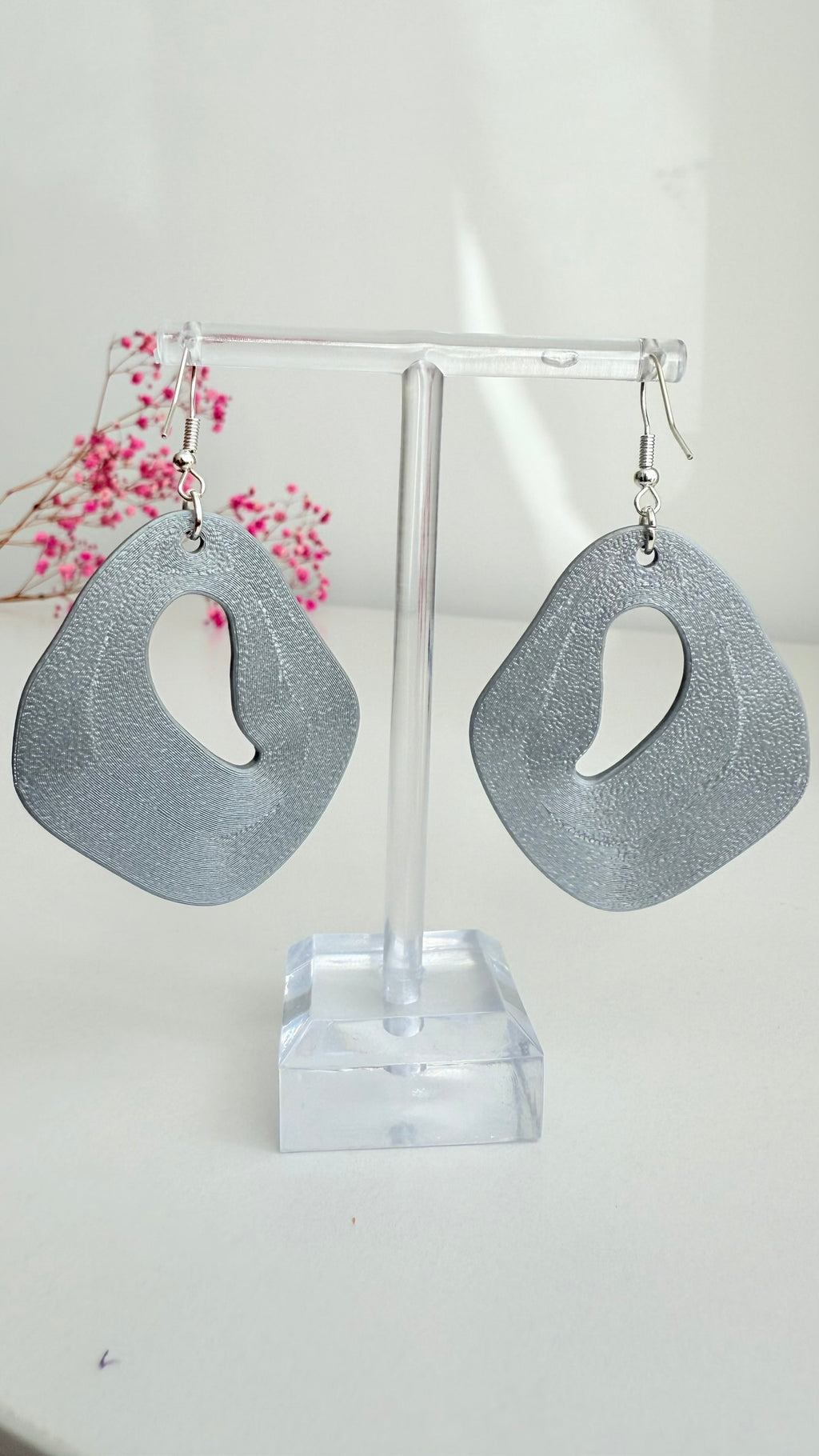 Ripple Solid - 3D Printed Earrings