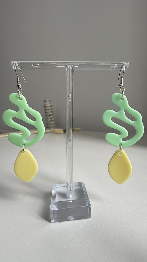 Flow Drop Earrings –  Resin Printed Earrings