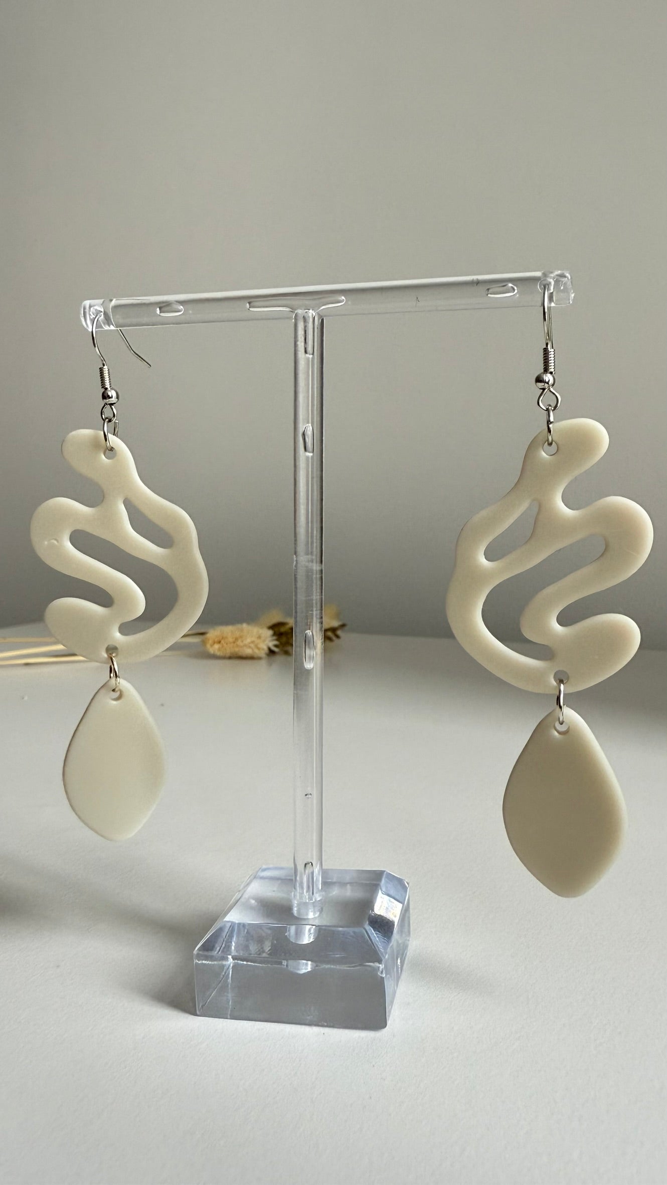 Flow Drop Earrings –  Resin Printed Earrings