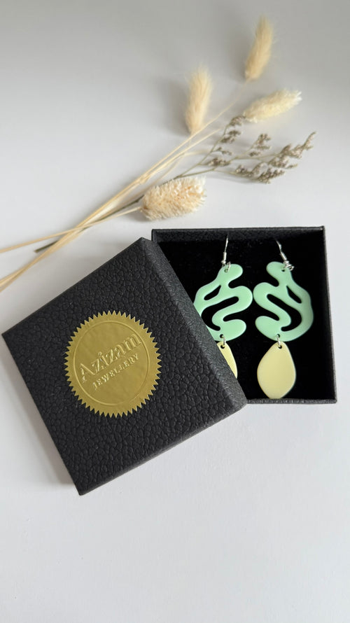 Flow Drop Earrings –  Resin Printed Earrings