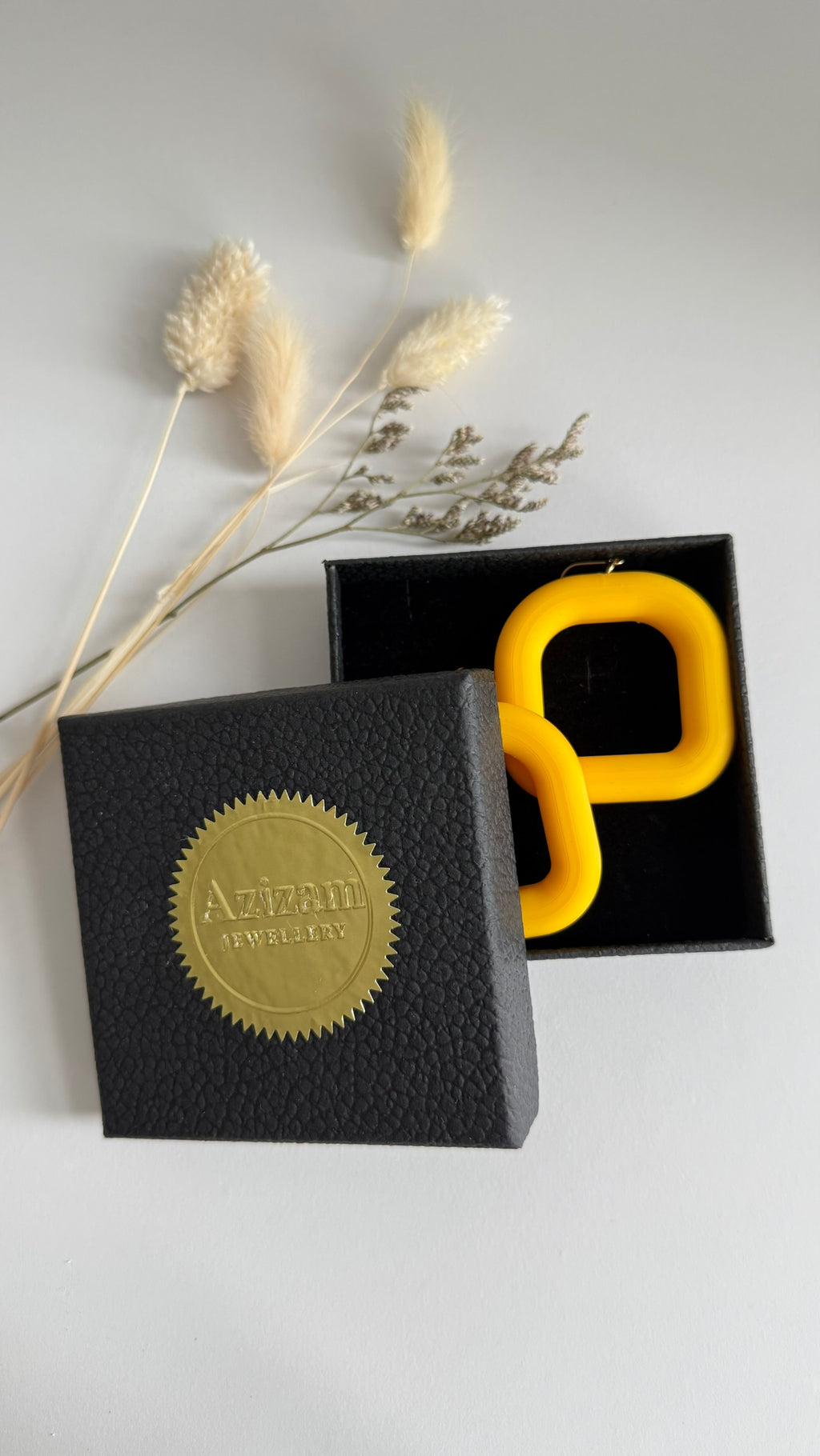 Orbit Square – 3D Printed Earrings