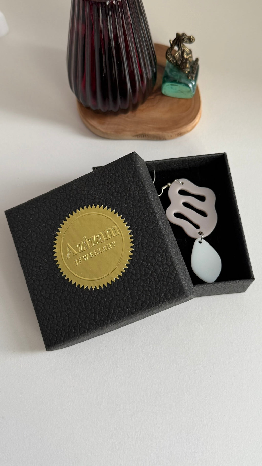 Waves & Petals – Resin Printed Earrings